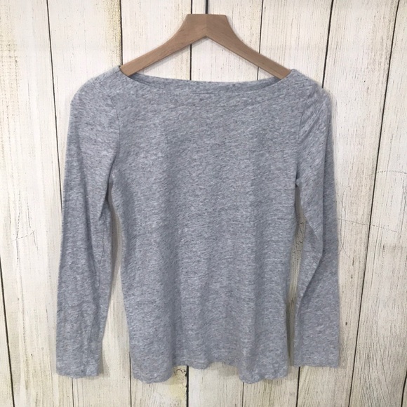 LOFT Tops - Loft Soft Knit Boatneck Long Sleeve Casual Tee